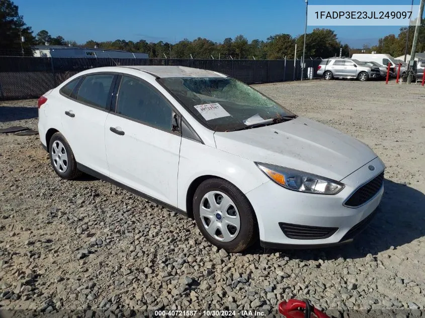 2018 Ford Focus S VIN: 1FADP3E23JL249097 Lot: 40721587