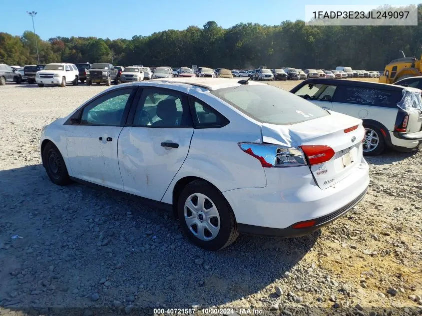 2018 Ford Focus S VIN: 1FADP3E23JL249097 Lot: 40721587