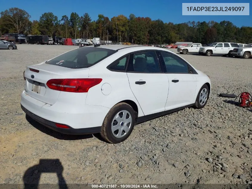 2018 Ford Focus S VIN: 1FADP3E23JL249097 Lot: 40721587