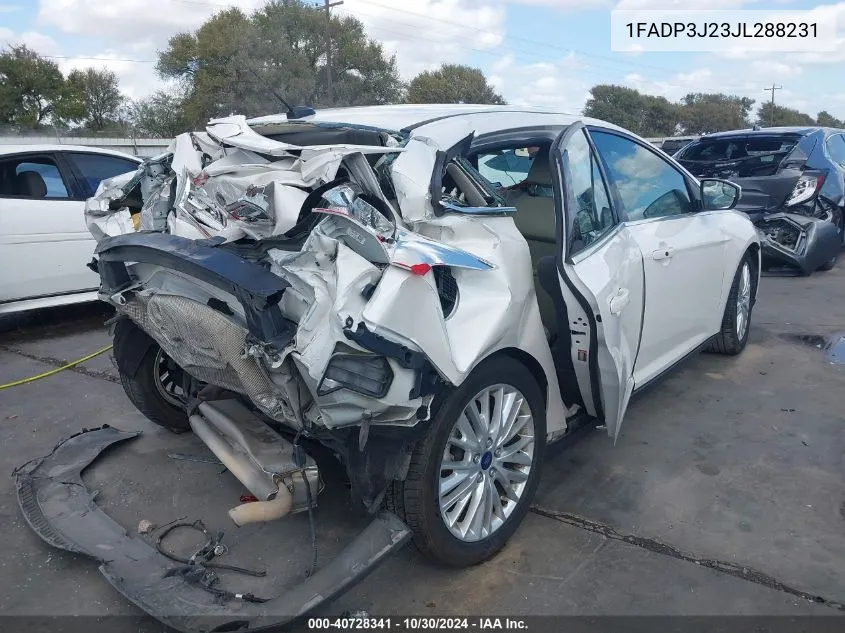 2018 Ford Focus Titanium VIN: 1FADP3J23JL288231 Lot: 40728341