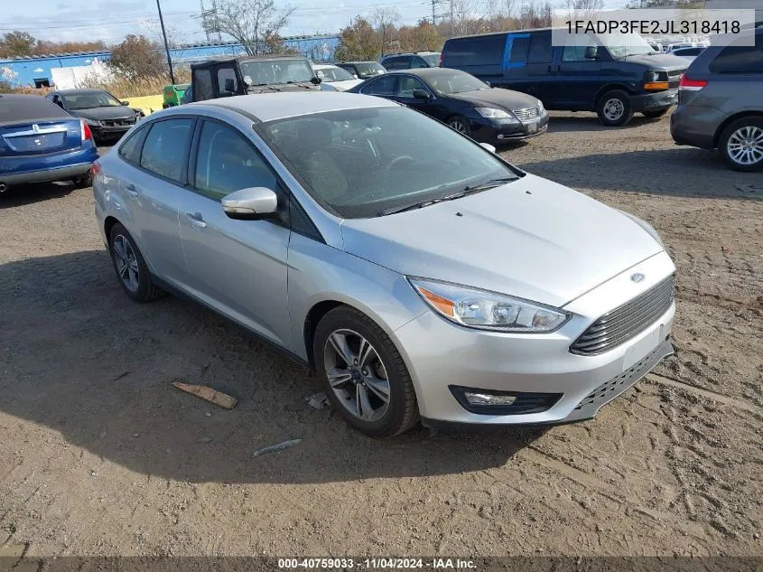 2018 Ford Focus Se VIN: 1FADP3FE2JL318418 Lot: 40759033