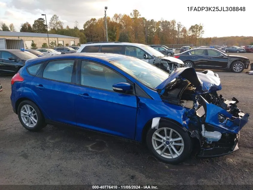 2018 Ford Focus Se VIN: 1FADP3K25JL308848 Lot: 40776410