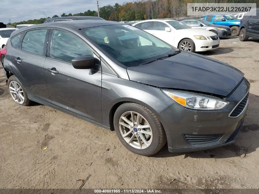 2018 Ford Focus Se VIN: 1FADP3K22JL226267 Lot: 40801955