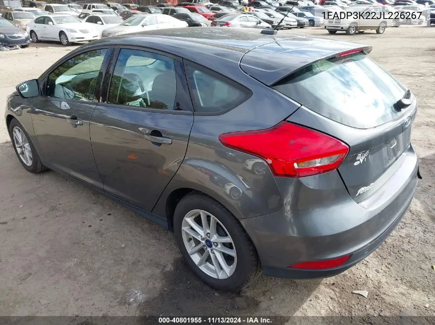 2018 Ford Focus Se VIN: 1FADP3K22JL226267 Lot: 40801955