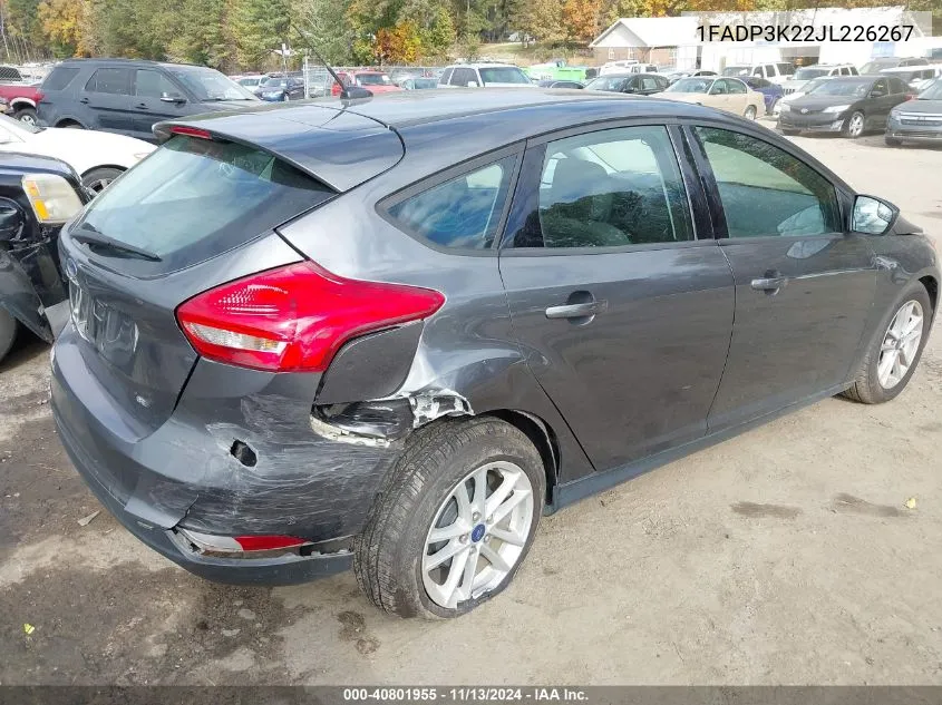 2018 Ford Focus Se VIN: 1FADP3K22JL226267 Lot: 40801955