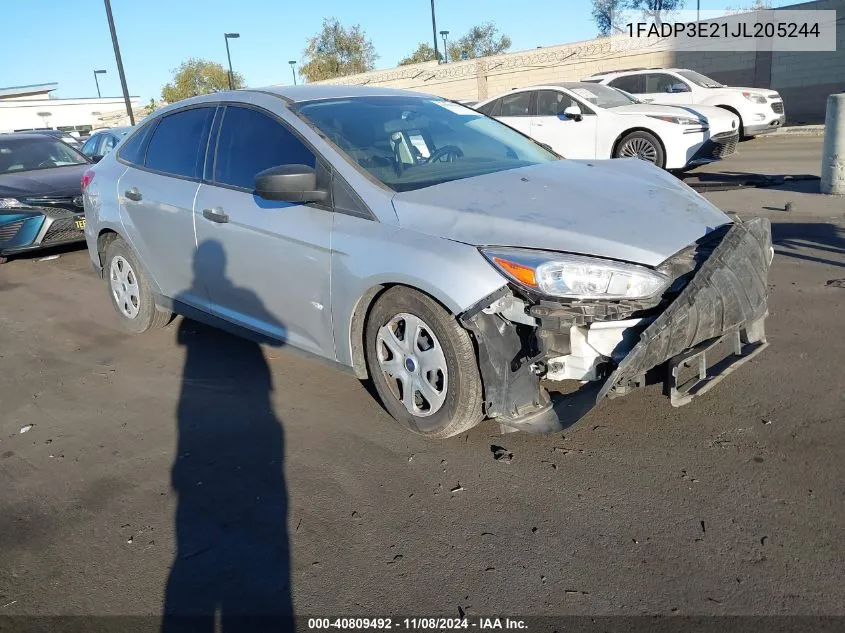 1FADP3E21JL205244 2018 Ford Focus S