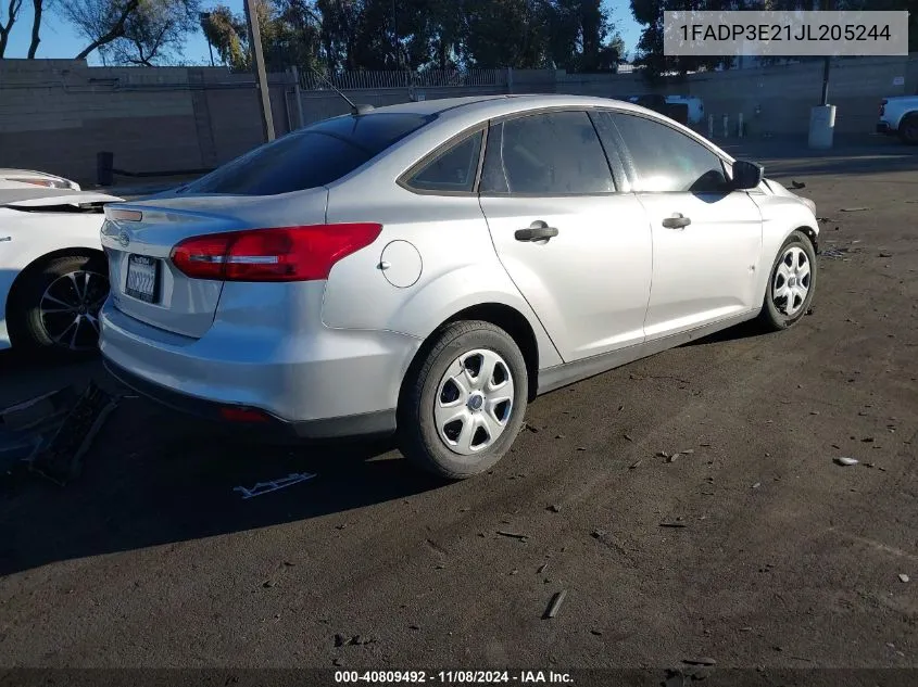 1FADP3E21JL205244 2018 Ford Focus S