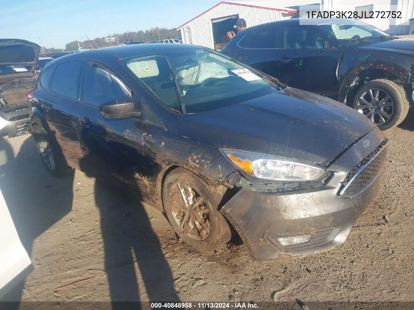 1FADP3K28JL272752 2018 Ford Focus Se