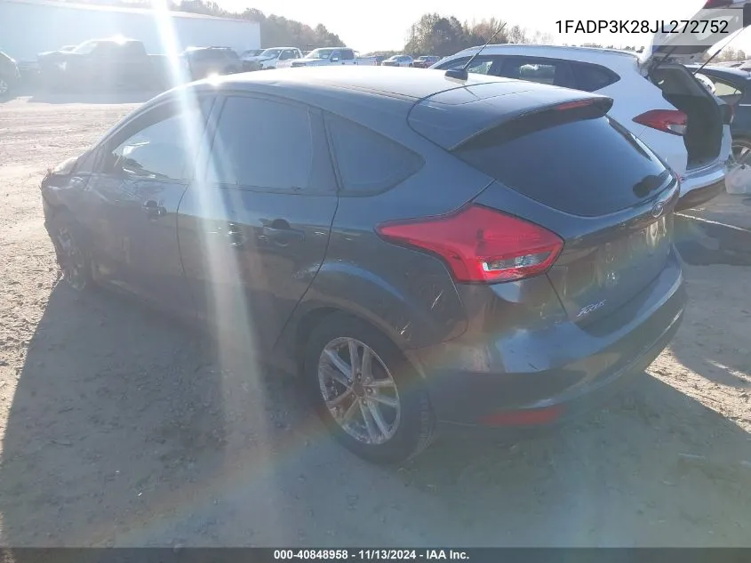 1FADP3K28JL272752 2018 Ford Focus Se