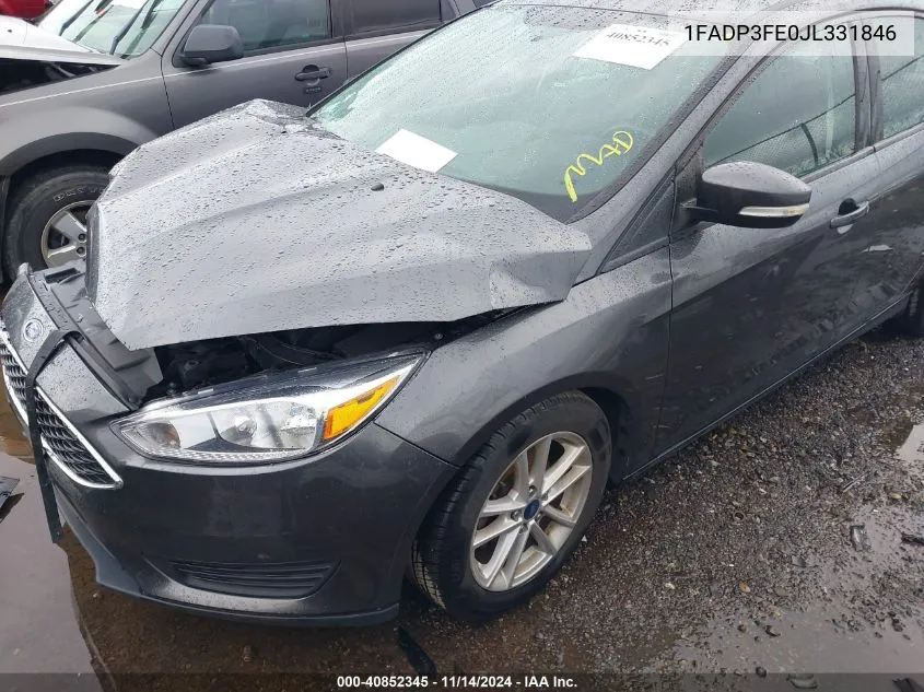 2018 Ford Focus Se VIN: 1FADP3FE0JL331846 Lot: 40852345