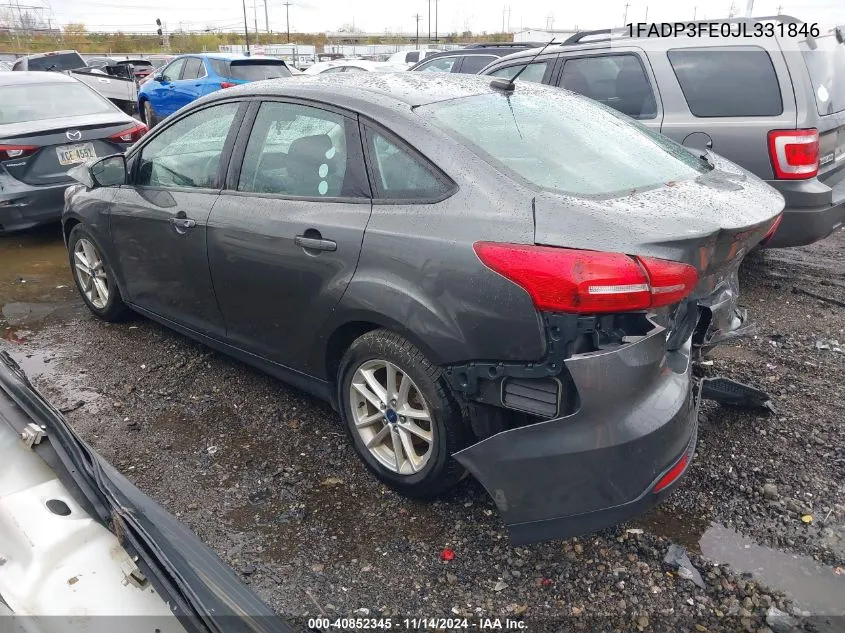 2018 Ford Focus Se VIN: 1FADP3FE0JL331846 Lot: 40852345