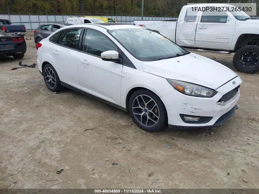 2018 Ford Focus Sel VIN: 1FADP3H27JL265430 Lot: 40854989