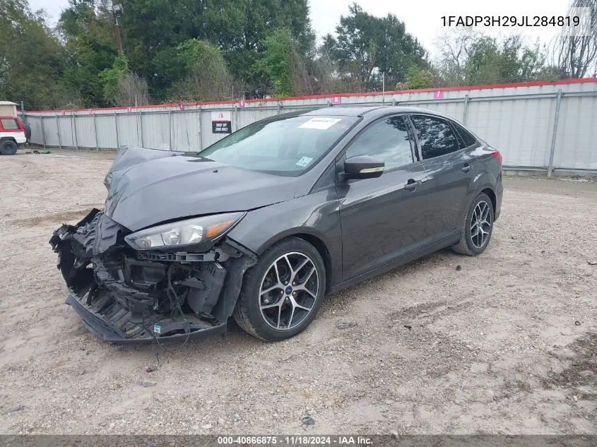 2018 Ford Focus Sel VIN: 1FADP3H29JL284819 Lot: 40866875