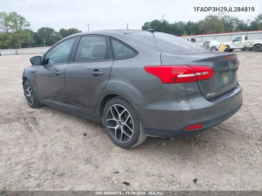 2018 Ford Focus Sel VIN: 1FADP3H29JL284819 Lot: 40866875