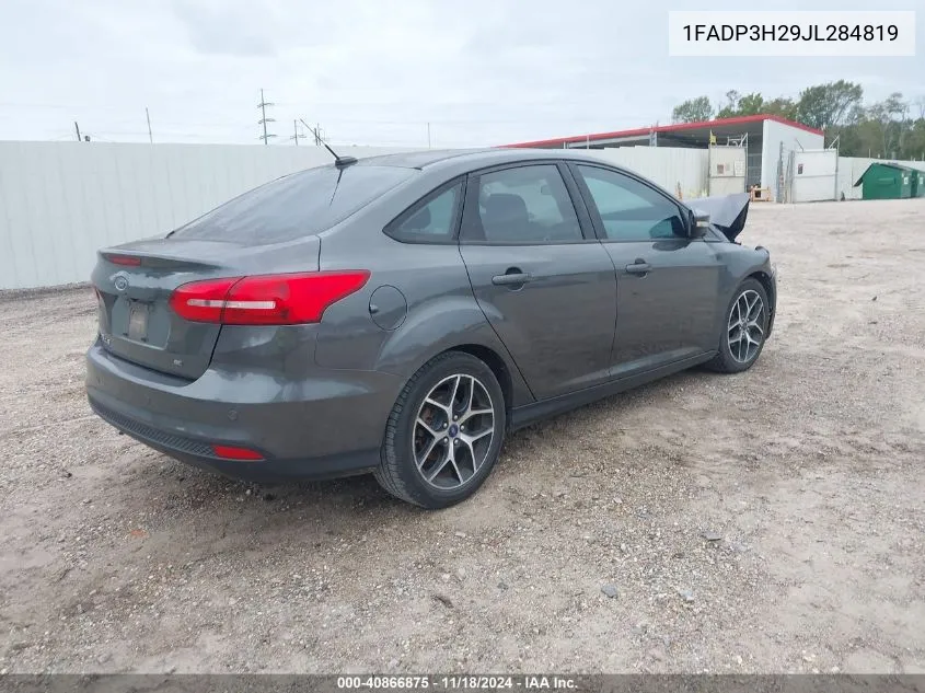 2018 Ford Focus Sel VIN: 1FADP3H29JL284819 Lot: 40866875