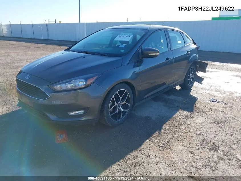 2018 Ford Focus Sel VIN: 1FADP3H22JL249622 Lot: 40891185