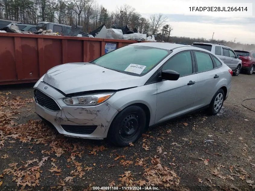 2018 Ford Focus S VIN: 1FADP3E28JL266414 Lot: 40891188