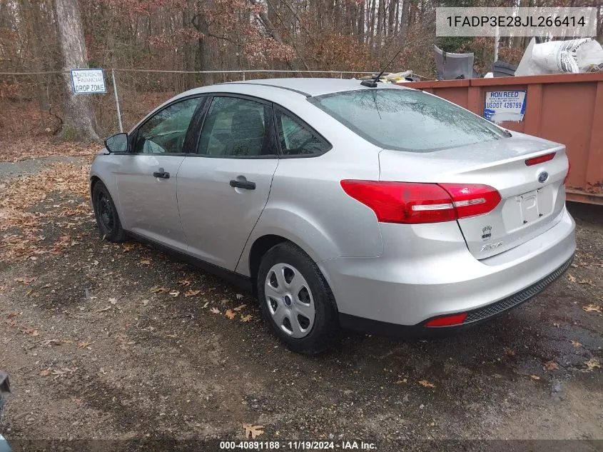 2018 Ford Focus S VIN: 1FADP3E28JL266414 Lot: 40891188