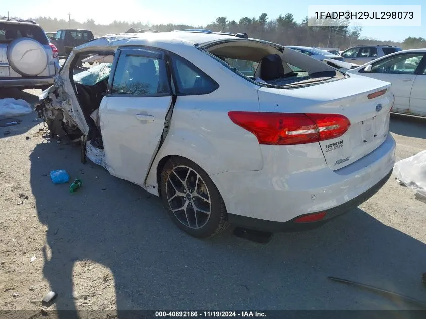 2018 Ford Focus Sel VIN: 1FADP3H29JL298073 Lot: 40892186