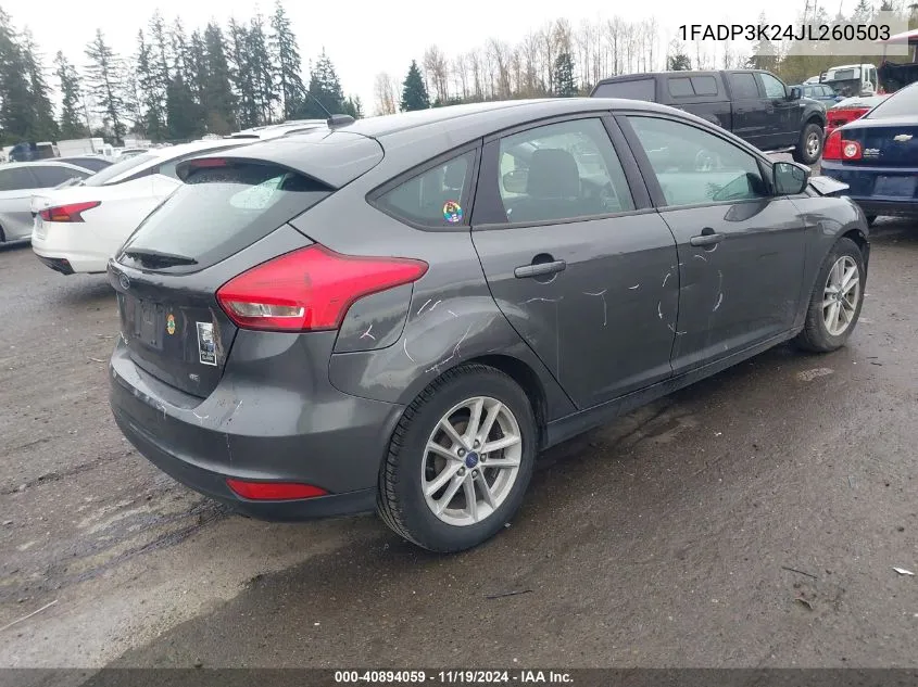 2018 Ford Focus Se VIN: 1FADP3K24JL260503 Lot: 40894059