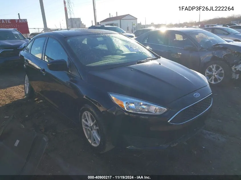 2018 Ford Focus Se VIN: 1FADP3F26JL222264 Lot: 40900217