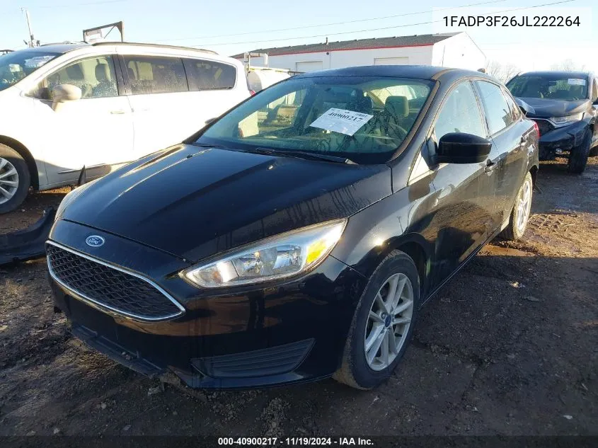 2018 Ford Focus Se VIN: 1FADP3F26JL222264 Lot: 40900217