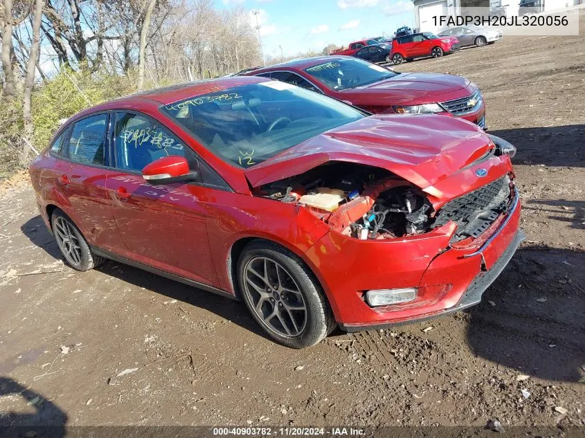 2018 Ford Focus Sel VIN: 1FADP3H20JL320056 Lot: 40903782