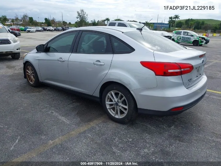 2018 Ford Focus Se VIN: 1FADP3F21JL229185 Lot: 40917909