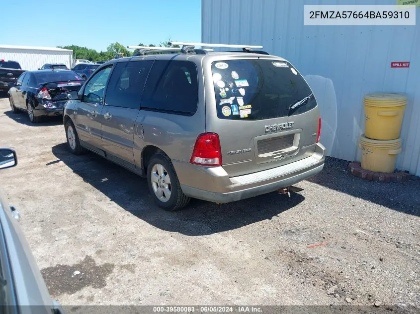 2004 Ford Freestar Ses VIN: 2FMZA57664BA59310 Lot: 39580083