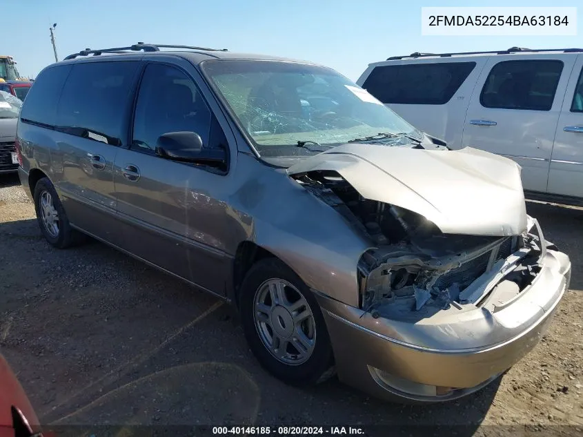 2004 Ford Freestar Sel VIN: 2FMDA52254BA63184 Lot: 40146185