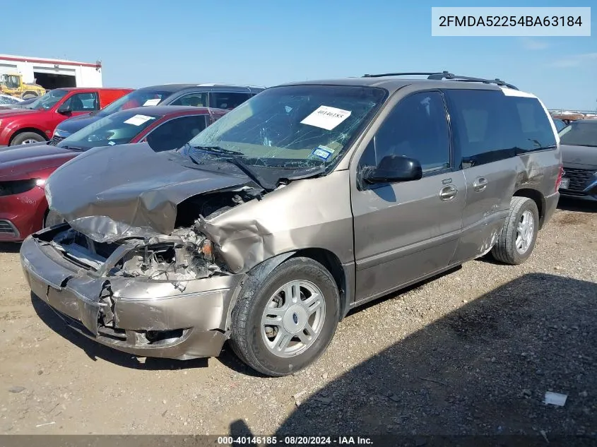 2004 Ford Freestar Sel VIN: 2FMDA52254BA63184 Lot: 40146185