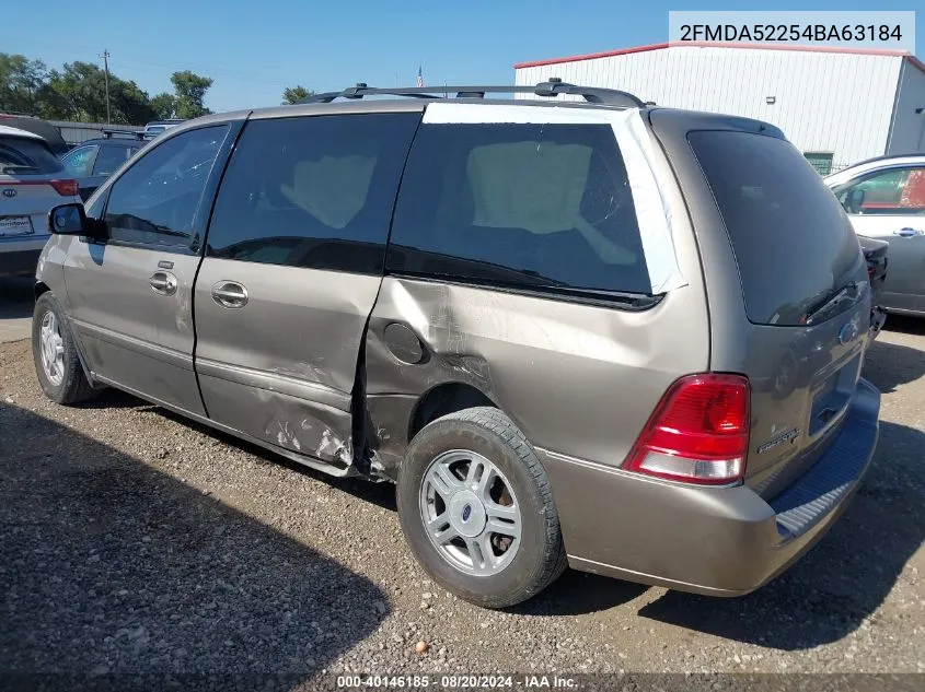 2004 Ford Freestar Sel VIN: 2FMDA52254BA63184 Lot: 40146185