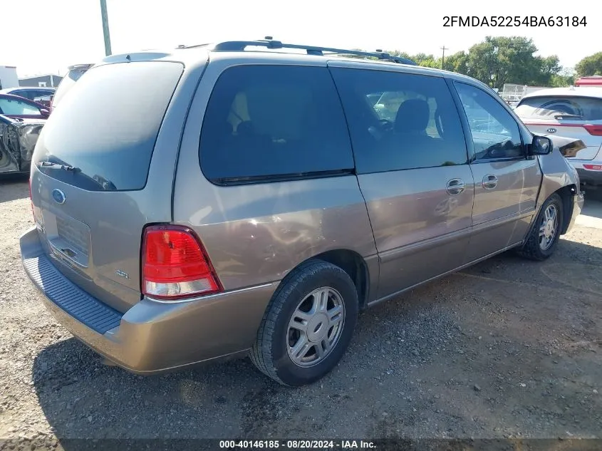 2004 Ford Freestar Sel VIN: 2FMDA52254BA63184 Lot: 40146185