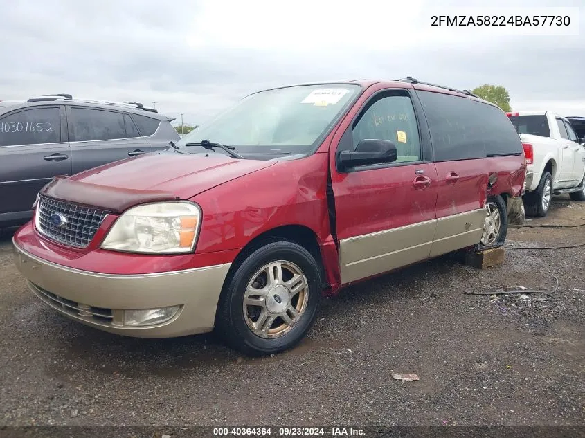 2004 Ford Freestar Limited VIN: 2FMZA58224BA57730 Lot: 40364364