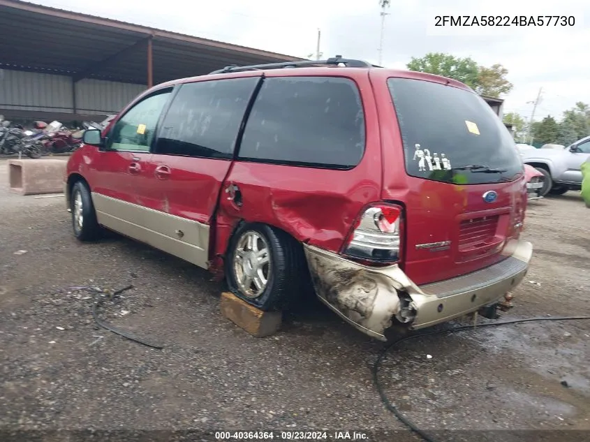 2004 Ford Freestar Limited VIN: 2FMZA58224BA57730 Lot: 40364364