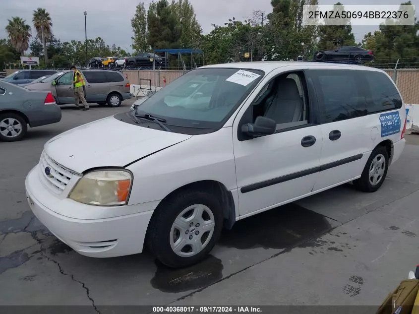 2004 Ford Freestar S VIN: 2FMZA50694BB22376 Lot: 40368017