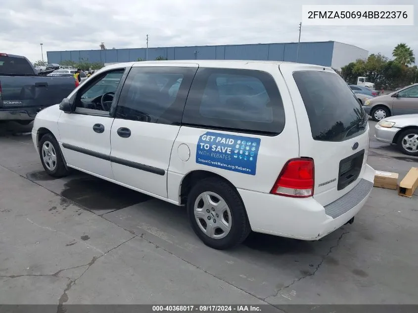 2004 Ford Freestar S VIN: 2FMZA50694BB22376 Lot: 40368017