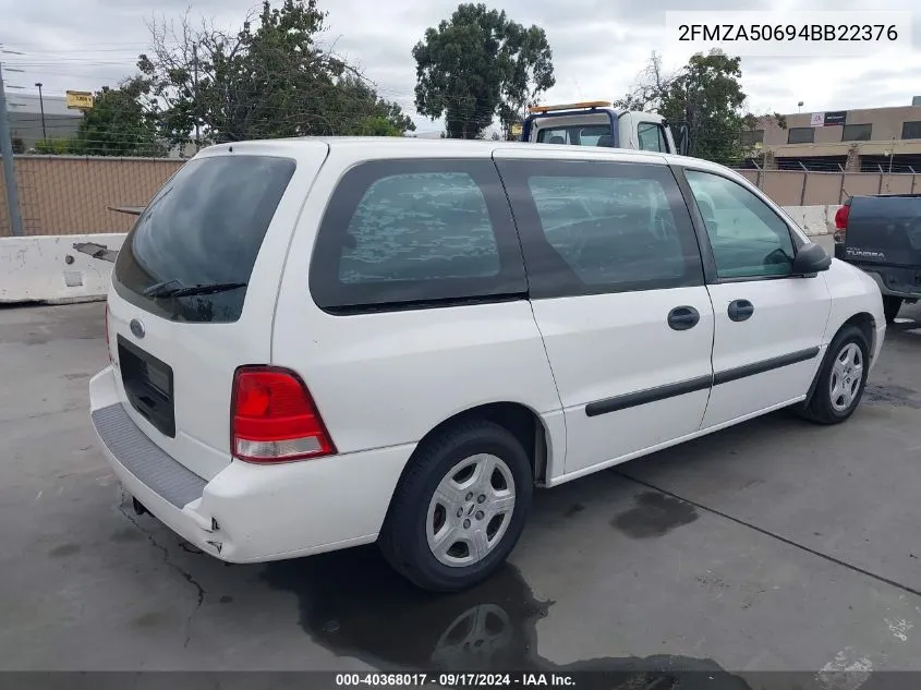 2004 Ford Freestar S VIN: 2FMZA50694BB22376 Lot: 40368017