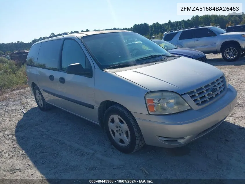 2004 Ford Freestar Se VIN: 2FMZA51684BA26463 Lot: 40445968