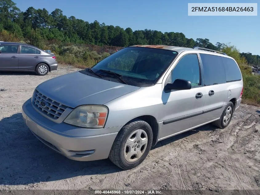 2004 Ford Freestar Se VIN: 2FMZA51684BA26463 Lot: 40445968