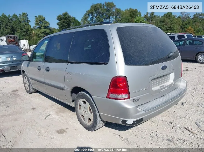 2004 Ford Freestar Se VIN: 2FMZA51684BA26463 Lot: 40445968