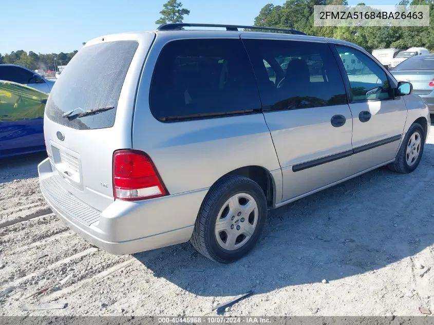 2004 Ford Freestar Se VIN: 2FMZA51684BA26463 Lot: 40445968