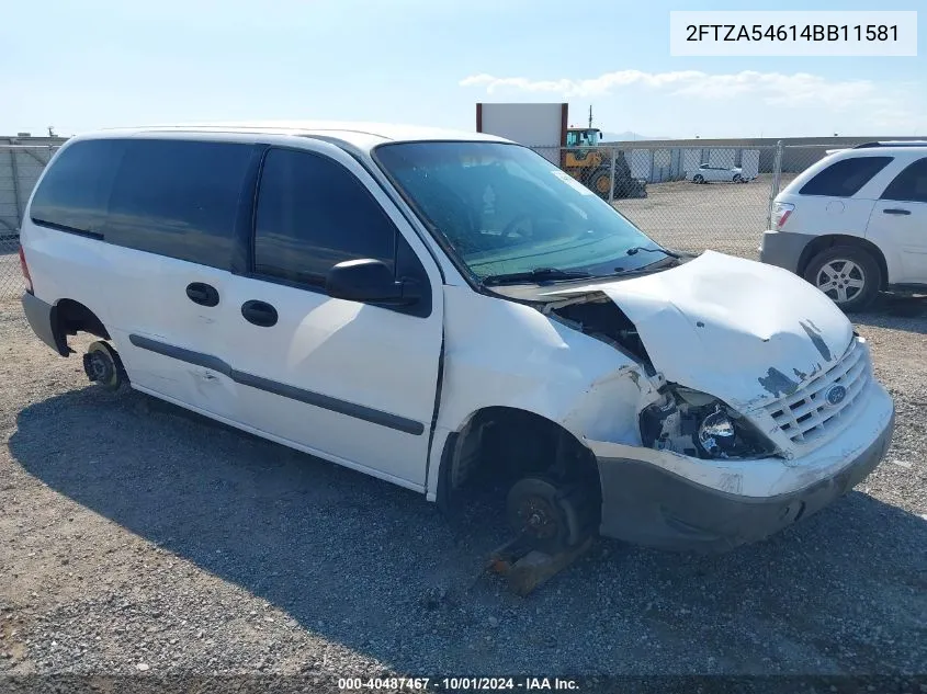 2004 Ford Freestar VIN: 2FTZA54614BB11581 Lot: 40487467