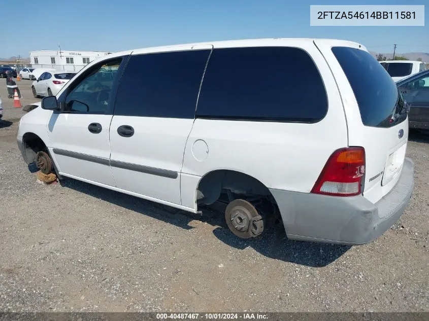 2004 Ford Freestar VIN: 2FTZA54614BB11581 Lot: 40487467