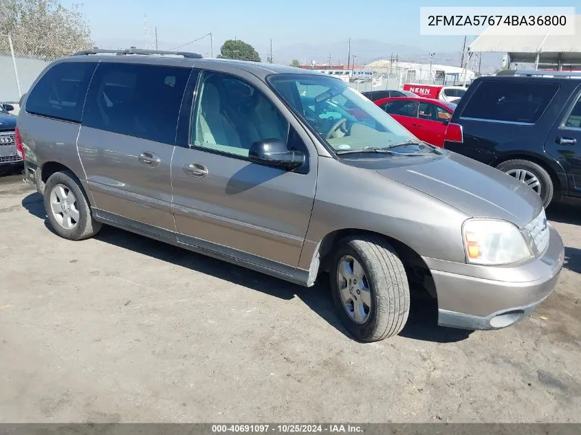 2004 Ford Freestar Ses VIN: 2FMZA57674BA36800 Lot: 40691097