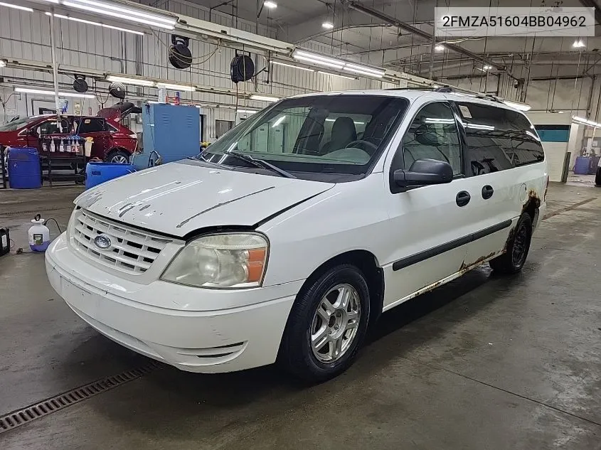 2004 Ford Freestar Se VIN: 2FMZA51604BB04962 Lot: 40708343