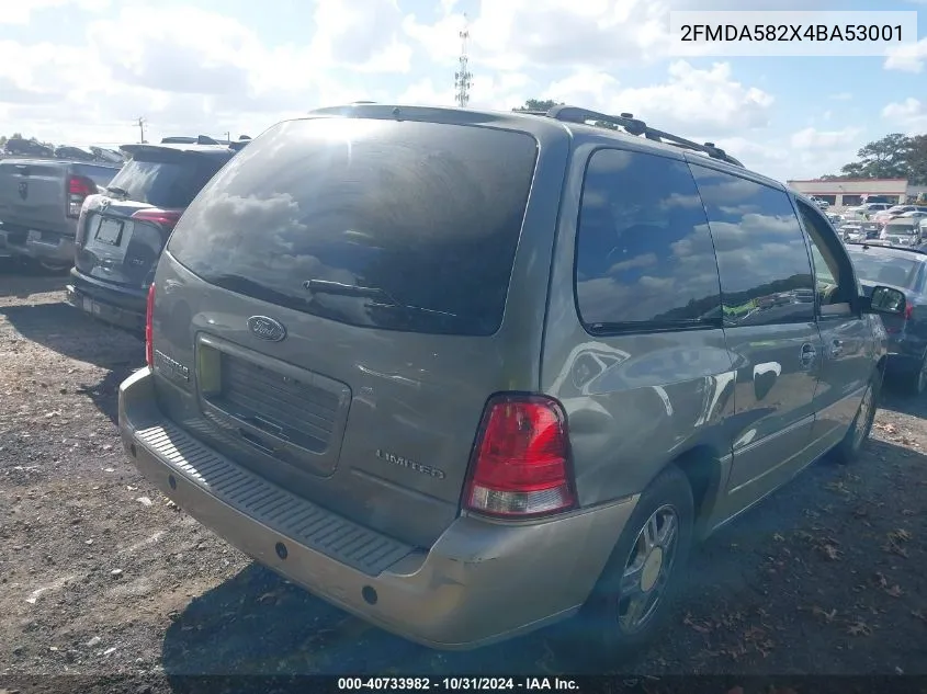 2004 Ford Freestar Limited VIN: 2FMDA582X4BA53001 Lot: 40733982