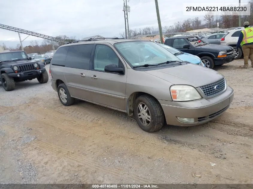 2004 Ford Freestar Sel VIN: 2FMDA52214BA88230 Lot: 40740405