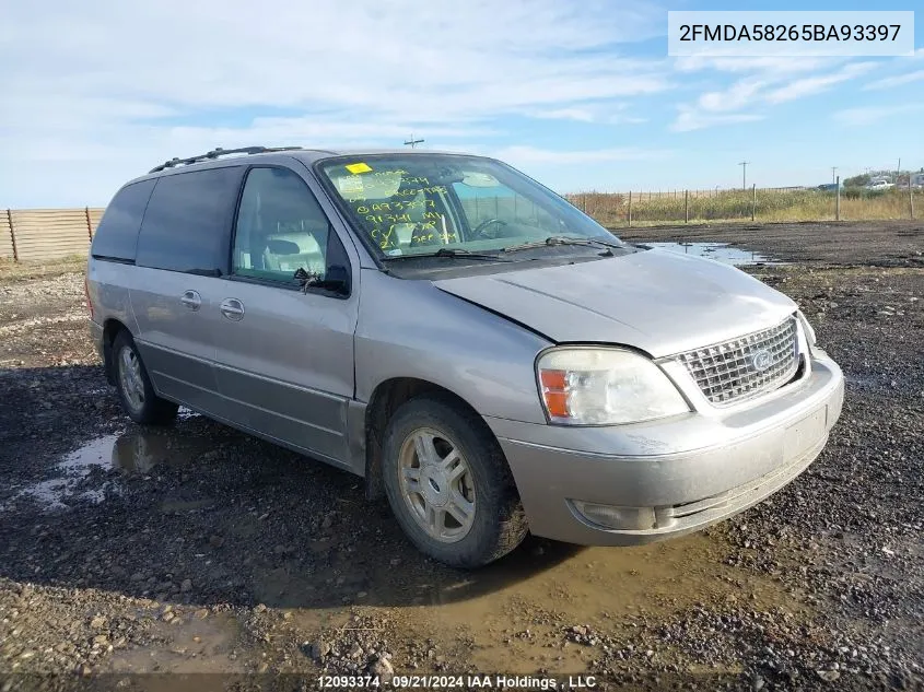 2005 Ford Freestar Limited VIN: 2FMDA58265BA93397 Lot: 12093374