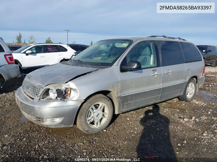 2005 Ford Freestar Limited VIN: 2FMDA58265BA93397 Lot: 12093374